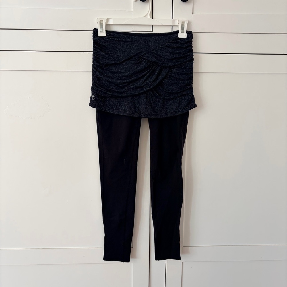 Athleta Gray Black Skirt Leggings Size XS